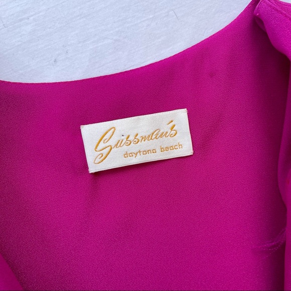 VTG PINK SATIN 3 Piece SUIT JACKET SKIRT & VEST RHINESTONES Dance Party - Picture 12 of 15